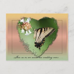 Postales de renovación del voto boda/mariposa y co