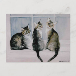 Postales de reproducción artística de "Tres gatito