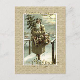 Postales de reproducción de cosecha de Navidades d