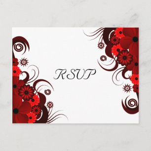 Postales de respuesta de RSVP con elegancia floral