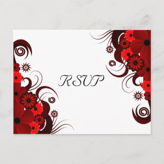 Postales de respuesta de RSVP con elegancia floral