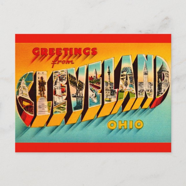 Postales de Retro Cleveland Ohio (Anverso)
