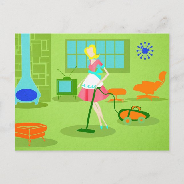 Postales de retro moderno de mediados del siglo (Anverso)