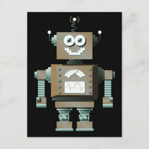 Postales de Robot de juguete retro (dk)