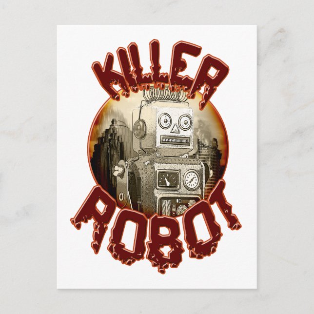 Postales de robots asesinos (Anverso)