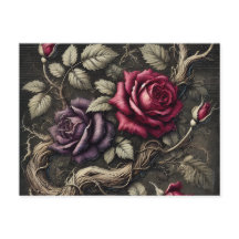 Postales de Rosas góticos vintage | Arte Floral El