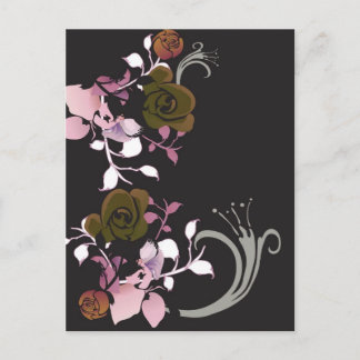 Postales de rosas marrón y rosa