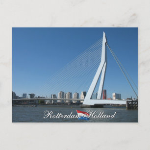 Postales de Rotterdam Skyline and Bridge Holcard