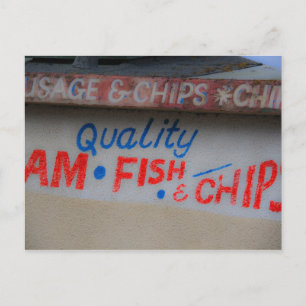 Postales de Rótulo de pescado y chile