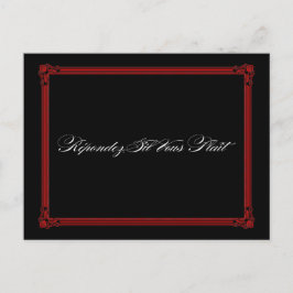 Postales de RSVP con estilo Poster rojo y negro