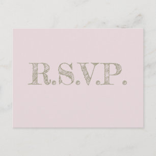 Postales de rsvp de boda moderna de oro rosa