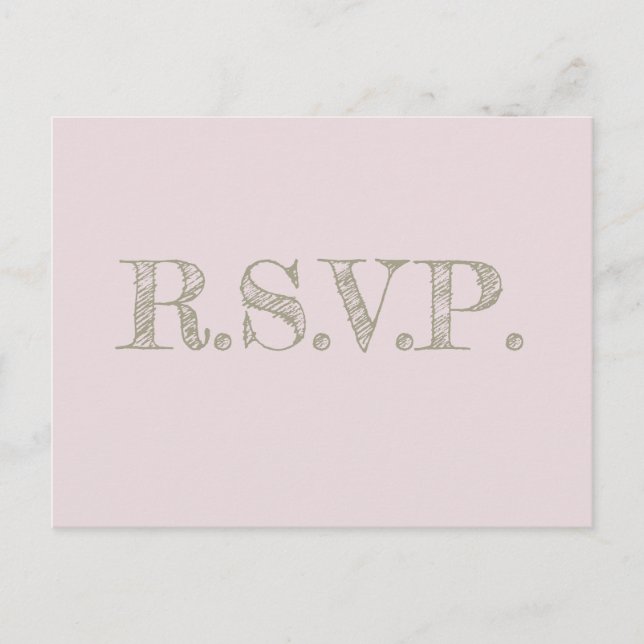 Postales de rsvp de boda moderna de oro rosa (Anverso)