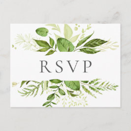Postales de RSVP de Boda Rústica de Verdor