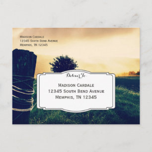 Postales de RSVP de casamiento de campo