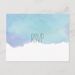 Postales de RSVP de color de agua