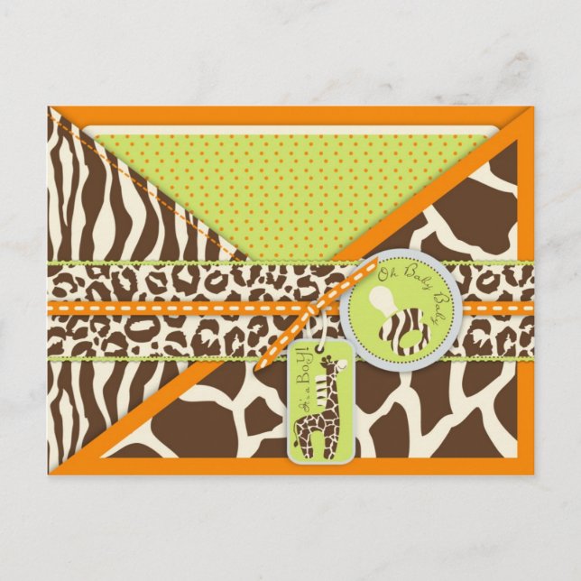 Postales de Safari Boy Naranja (Anverso)