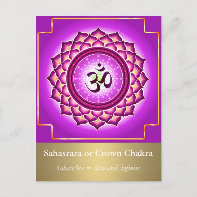 Postales de Sahasrara o Crown Chakra (Anverso)