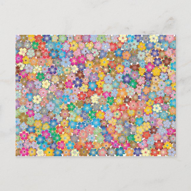 Postales de Sakura Floral Colorsplash (Anverso)