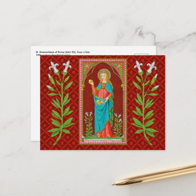 Postales de San Emerentiana de Roma (SAU 36) (Anverso/Reverso In Situ)