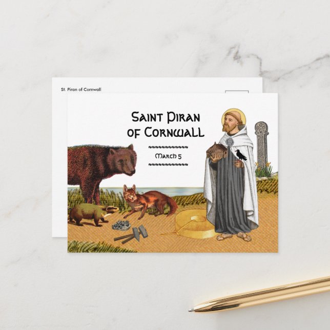 Postales de San Pirán de Cornwall (SAE 01) (Anverso/Reverso In Situ)