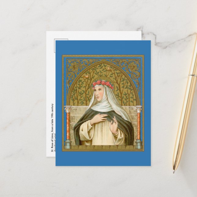 Postales de San Rosa de Lima (BK 020) (Anverso/Reverso In Situ)