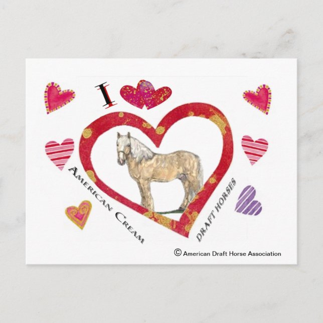 Postales de San Valentín de caballos con cricket a (Anverso)