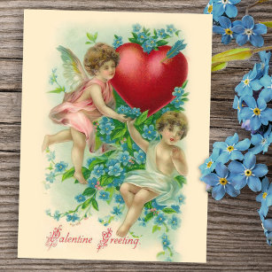 Postales de San Valentín de Cherubs Vintage