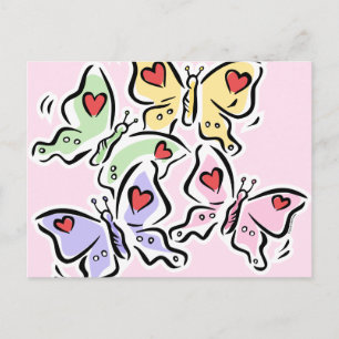 Postales de San Valentín de mariposa
