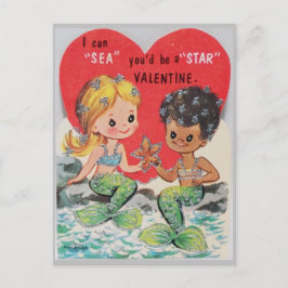 Postales de San Valentín multiraciales de Sirenas