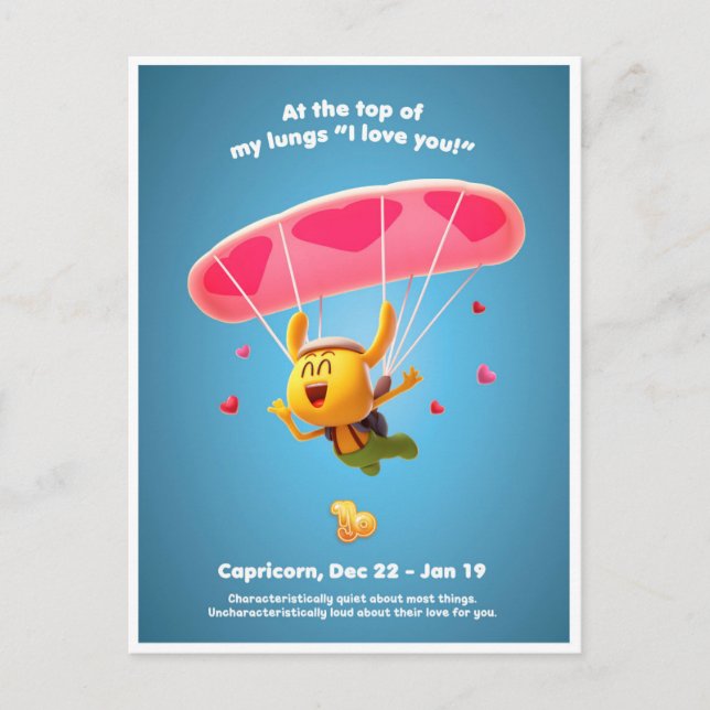 Postales de San Valentín para Capricornio (Anverso)
