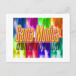 Postales de "Santa Mónica" coloridas palmeras