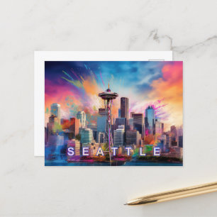 Postales de Seattle - Línea de Skyline icónica