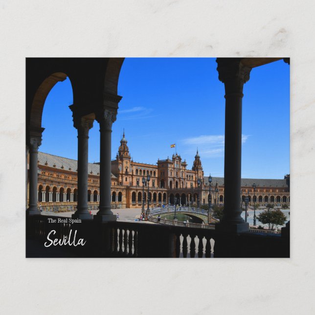 Postales de Sevilla Plaza de España (Anverso)