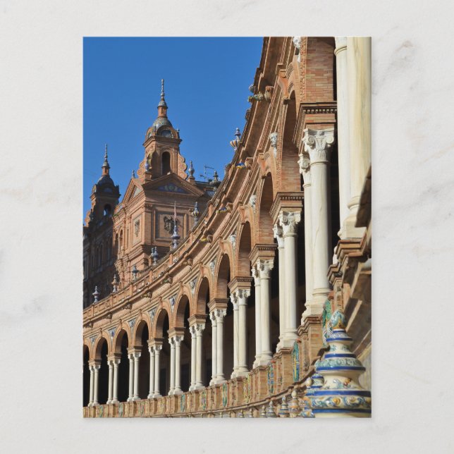 Postales de Sevilla Plaza de España (Anverso)