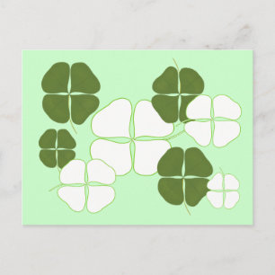 Postales de Shamrock verde y blanco