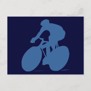 Postales de silueta ciclista