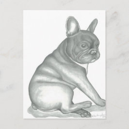 Postales de sketch de Bulldog francés
