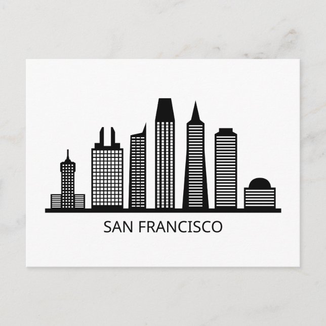 Postales de Skyline de San Francisco (Anverso)