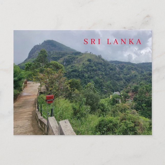 Postales de Sri Lanka sobre la visión de rock de E (Anverso)