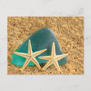 Postales De Starfish And Sea Glass