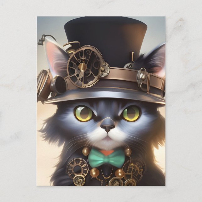 Postales de Steampunk Kitten (Anverso)