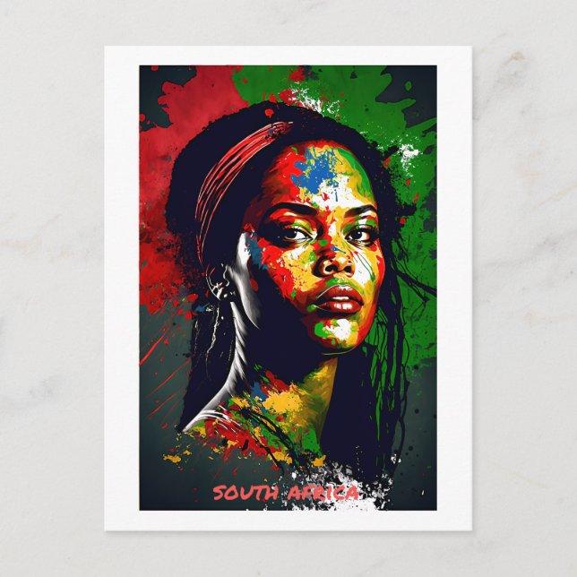 Postales de Sudáfrica - Colección Mundial de Mujer (Anverso)