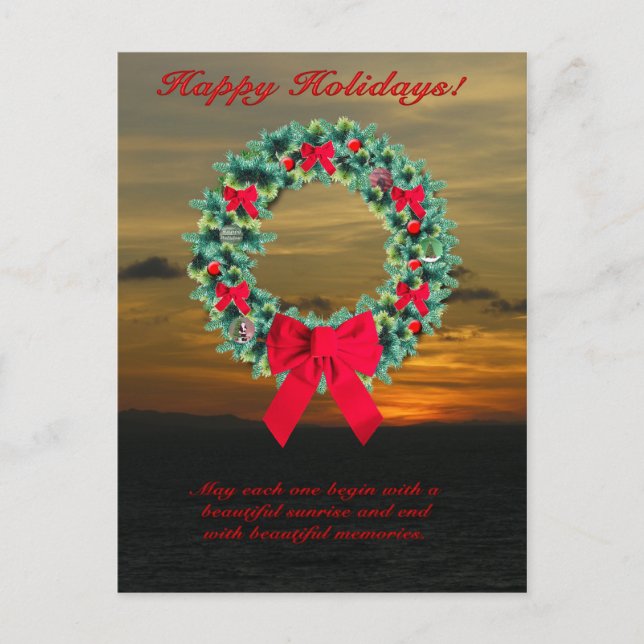 Postales de Sunrise Happy Holidays (Anverso)
