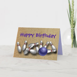 Postales de tarjetas de felicitación para boliche 