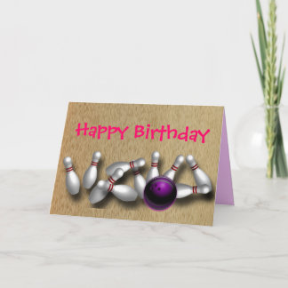 Postales de tarjetas de felicitación para boliche 