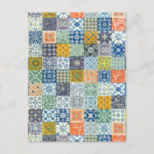 Postales de tela de mosaico de mosaico de época