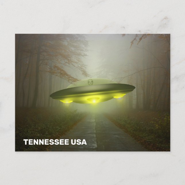 Postales de TENNESSEE USA SPACESHIP UFO ART (Anverso)
