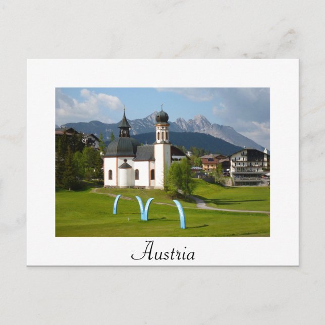 Postales de texto blanco de la Iglesia de Austria (Anverso)
