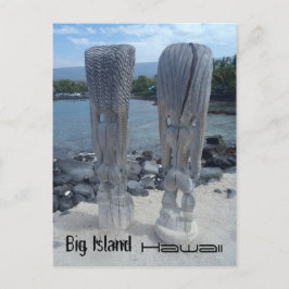 Postales de Tiki detrás de Big Island Hawaii