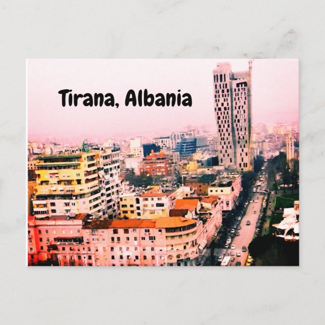Postales de Tirana Albania (Anverso)